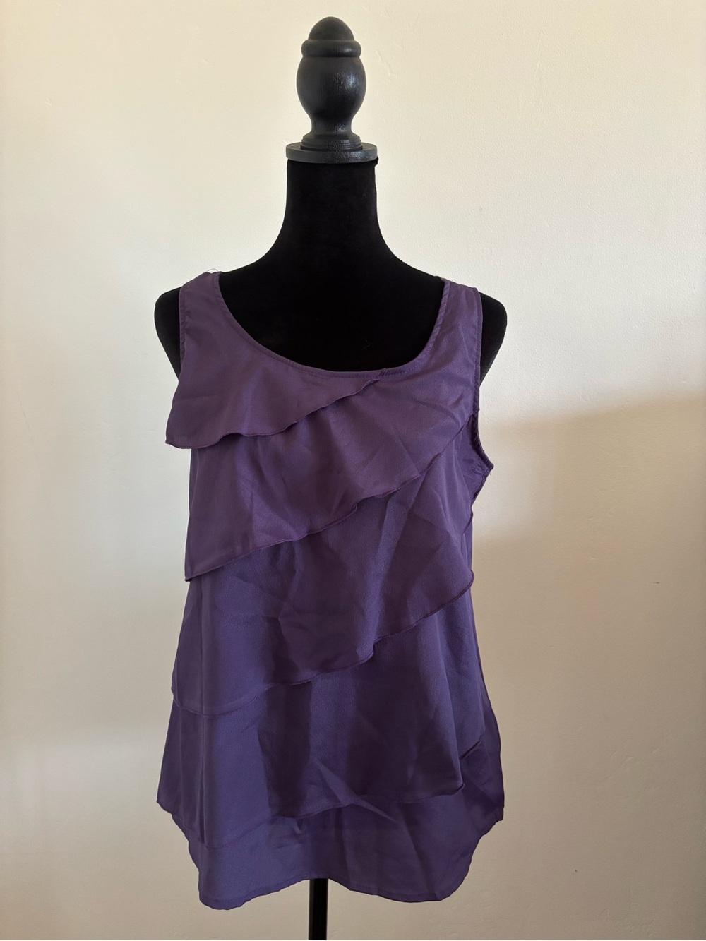Wish Purple Layered Ruffle Camisole